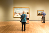 A popular painting in the Colonial to 19th Century Art wing.  Winter Scene in Brooklyn, Francis Guy, 1890.