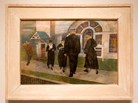 Self-Portrait Among Churchgoers, Ben Shahn, 1939.