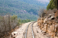 The narrow gauge tracks of the D&SNGRR