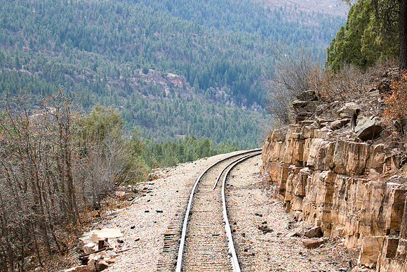 The narrow gauge tracks of the D&SNGRR