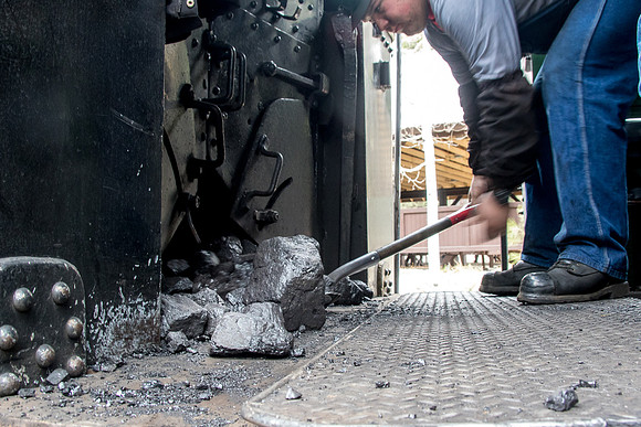 Literally shoveling coal