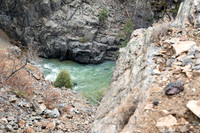 A view of the Animas River from the train