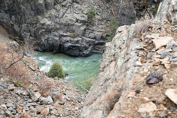 A view of the Animas River from the train